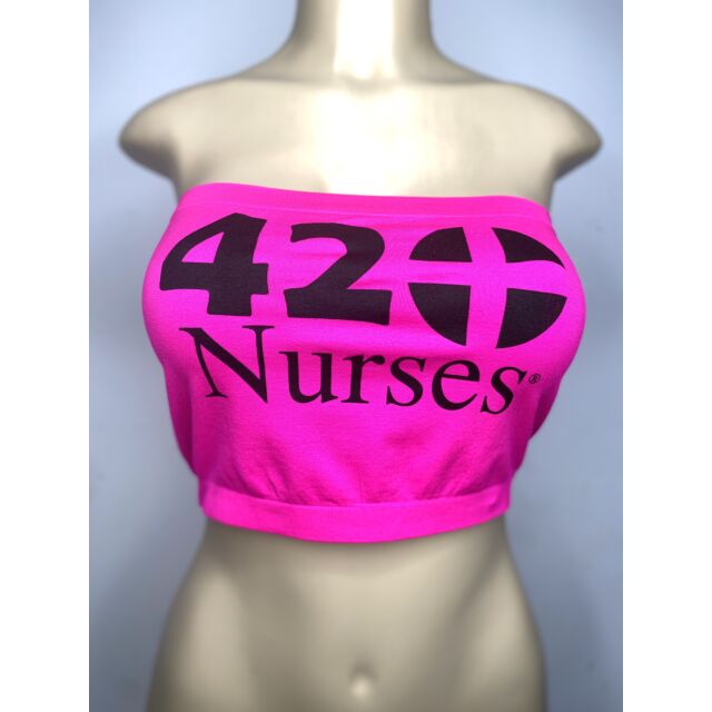 Bandeau Big Size Busty Neon Pink