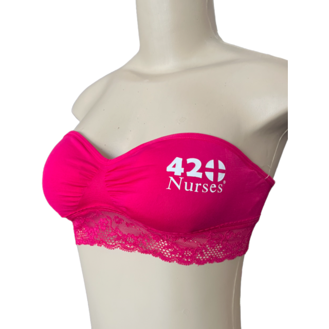 Hot pink lace bandeau