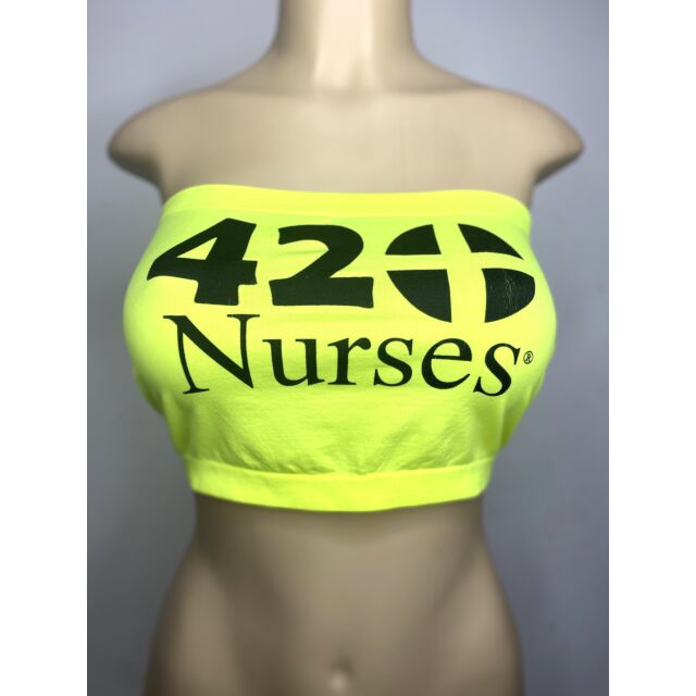 Bandeau Big Size Busty Neon Yellow 