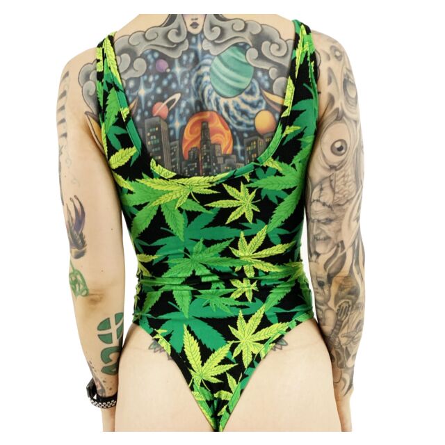 Leotard thong Green Potleaf 
