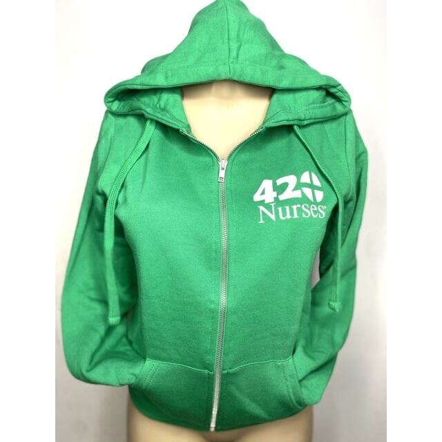 Green Potleaf Hoodie Zip Up