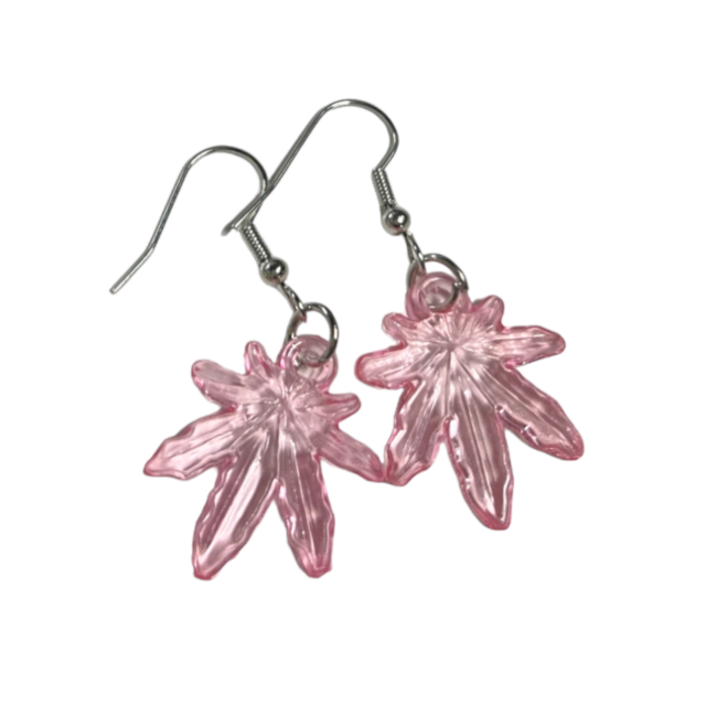 Potleaf Earrings Pink