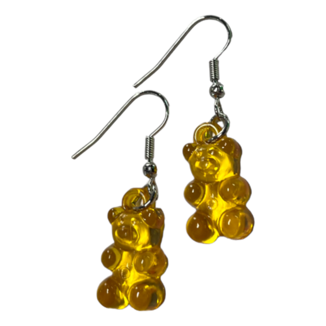 gummy bear earrings orange