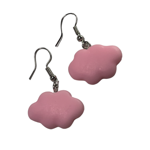 Cloud Earrings Pink