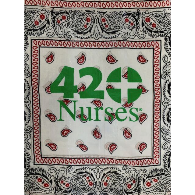 420Nurses® Traditional Bandana Tote White