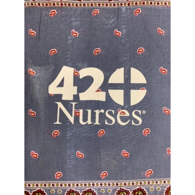 420Nurses® Bandana Tote Red on Blue