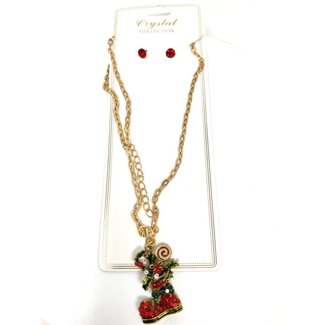 Christmas Necklace and Earrings Set