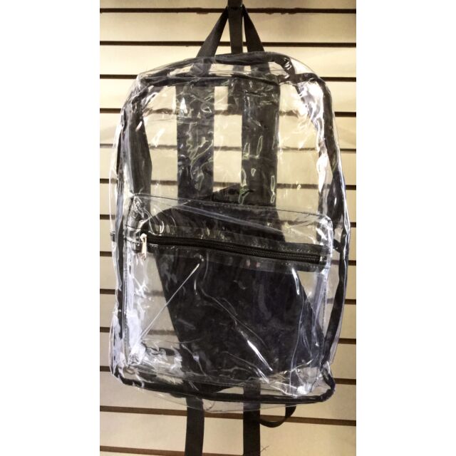 Clear Black Backpack