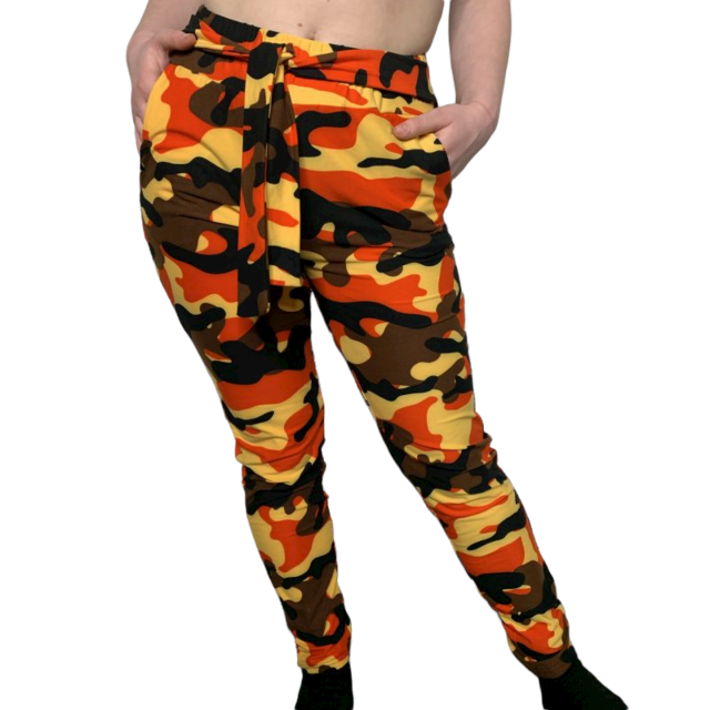 orange camo pants
