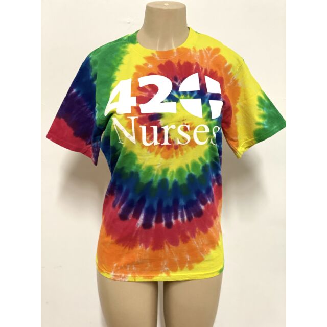 tie dye 420Nurses rainbow