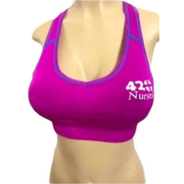 hot pink sports bra