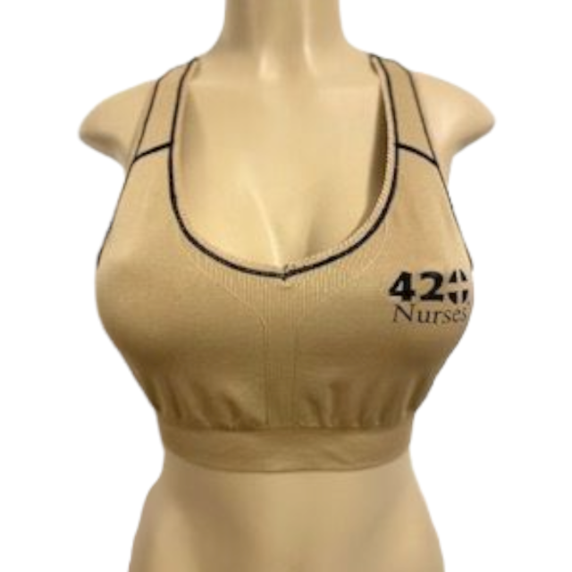 tan sports bra