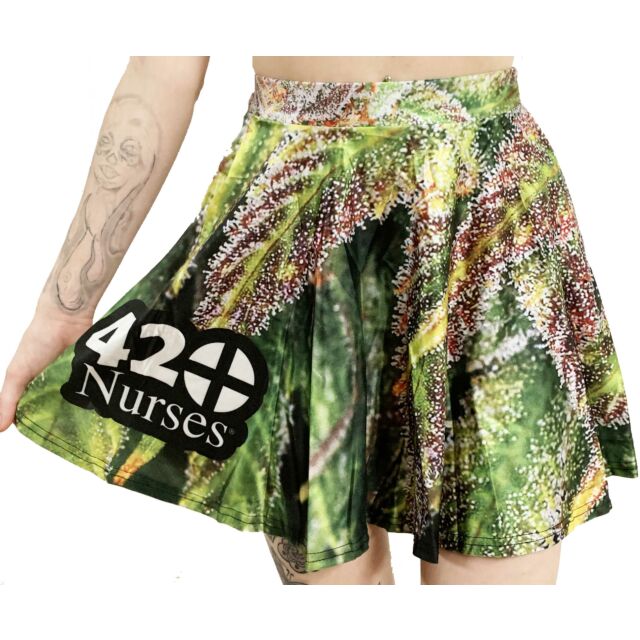 420nurses Macro Weed Twirl Skirt