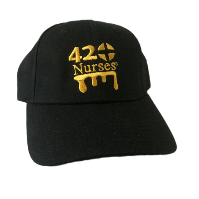 Black Oil Spill 420Nurses Hat Front