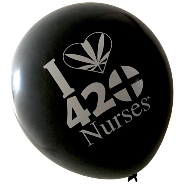 Black Latex I love 420nurses Balloon for Parties