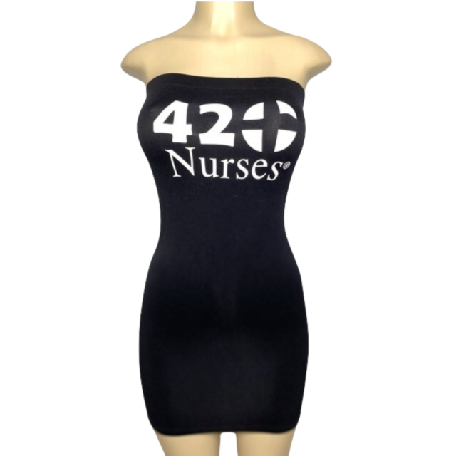 Black 420Nurses Short Dress