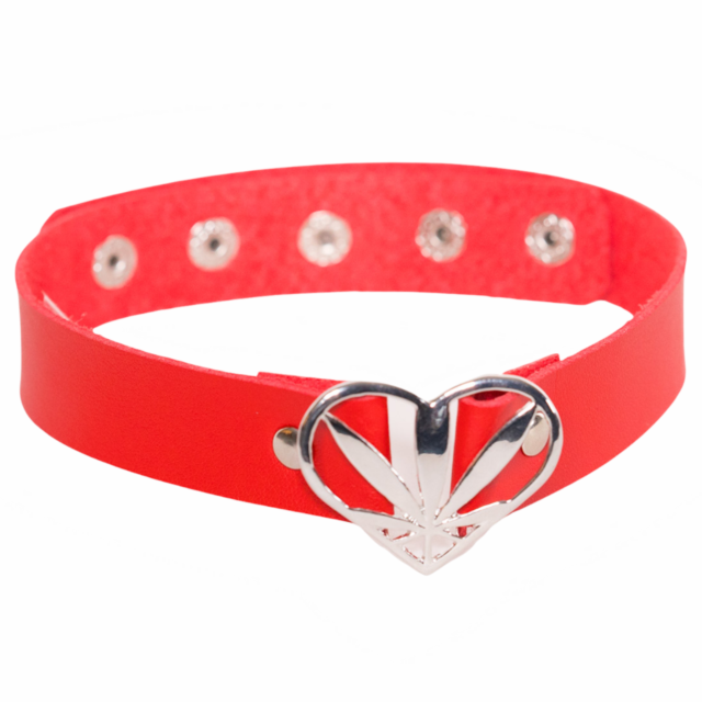 Red Heart Potleaf Choker