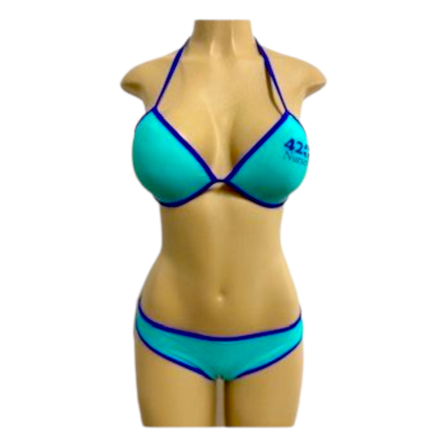 420Nurses 2pc Bikini Blue