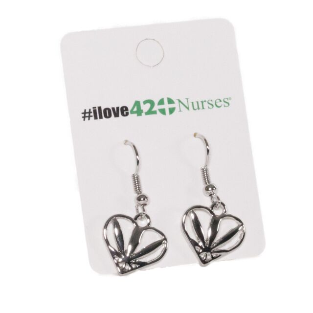 Earrings heart potleaf