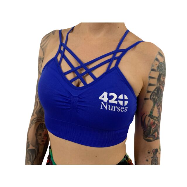 Royal Blue criss-cross bralette