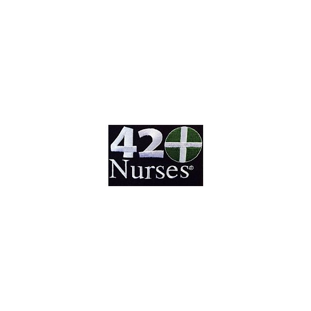 Front of 420 Nurses Black Green Patch
