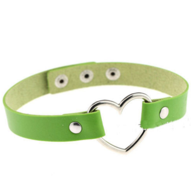 Choker Heart Collar Green